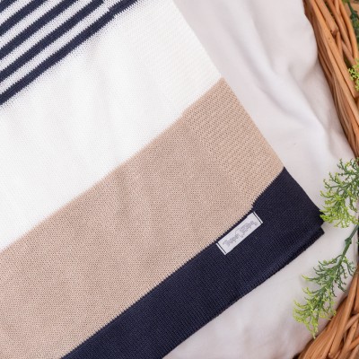  Saída de Maternidade Felipe - Azul Marinho e Bege